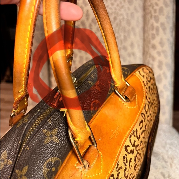 Authentic Louis Vuitton Monogram Deauville Hand Bag M47270 LV leopard - Picture 8 of 13